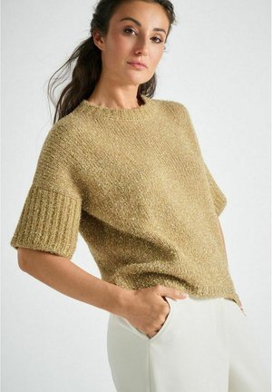 MIT KURZEN ÄRMELN - T-shirt print - walnut