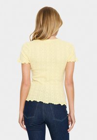 Saint Tropez GRUSZ POINTELLE - T-Shirt basic - pale banana