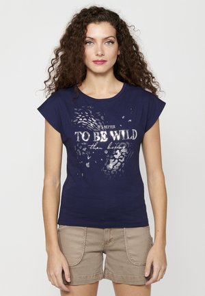 SHORT SLEEVE  - T-shirt con stampa - navy