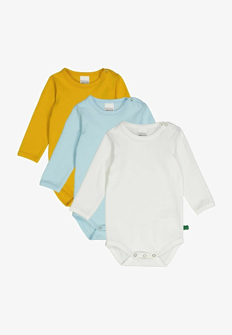 Fred's World by Green Cotton LANGARM - Body - aqua white sonic yellow