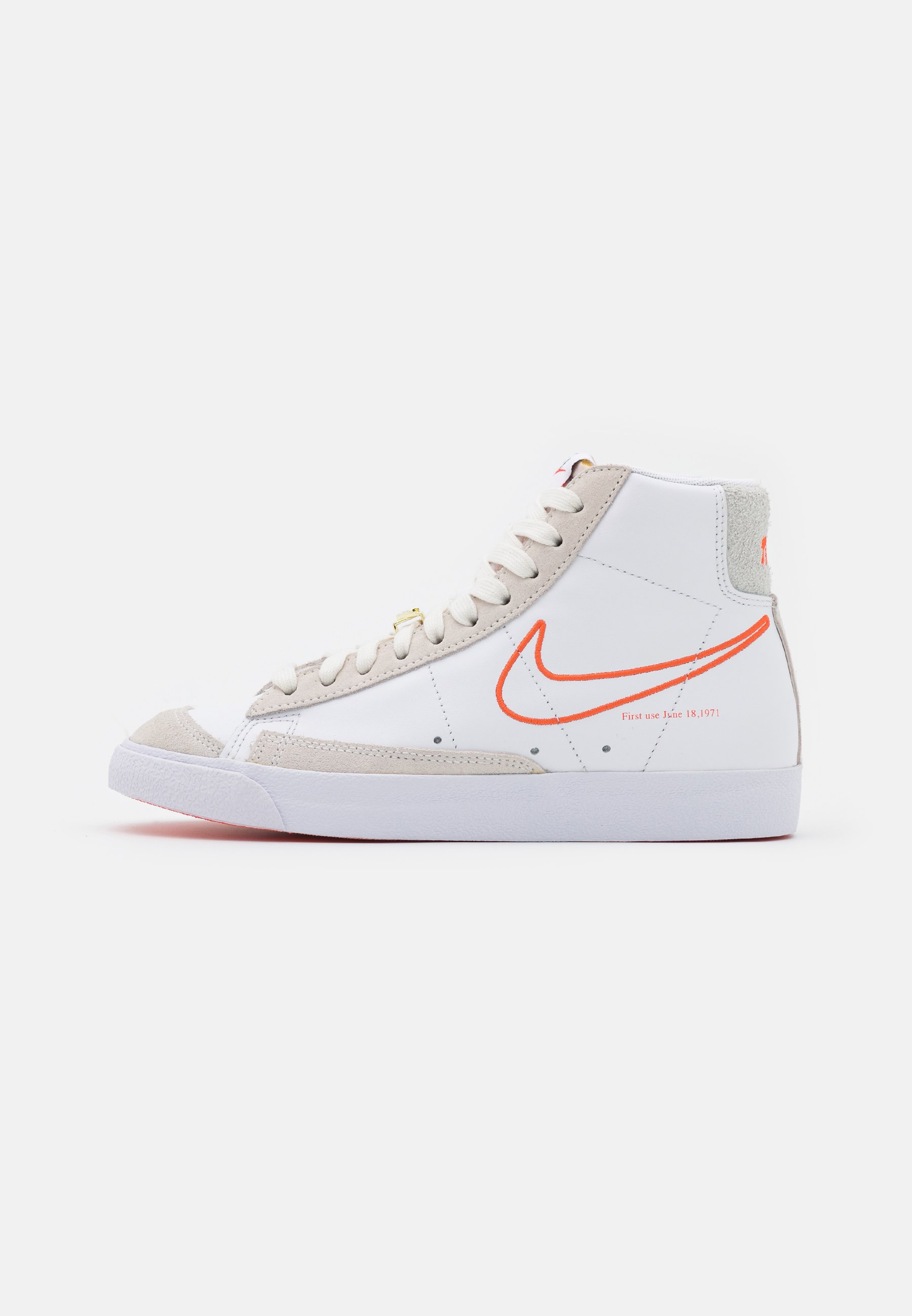 Nike Sportswear BLAZER 77 - Baskets montantes - white/orange/summit  white/sail/blanc - ZALANDO.FR