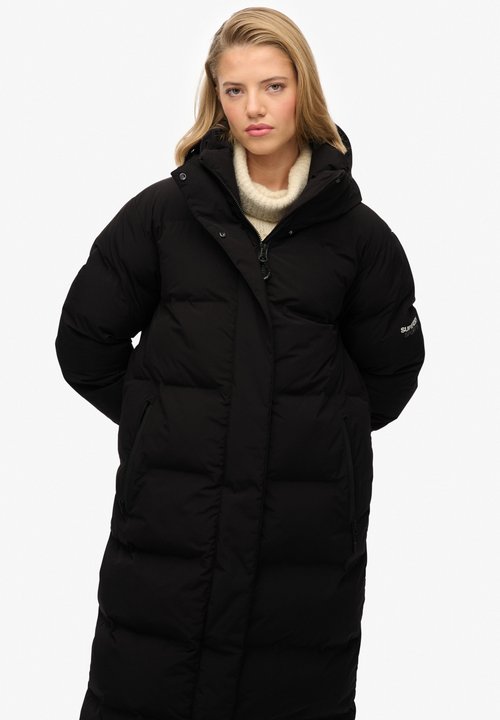 Doudoune Fine Noire LUHTA Avec Capuche - Taille 36/38 - Mi-longue - Très Bon état