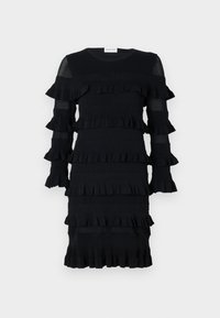 VIOLET FRILL MINI DRESS - Sarafanas - black