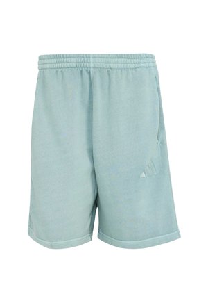 Svetlomodré športové šortky s elastickým pásom, bočnou kapsou a nenápadnou logom. Mäkka látka s priedušnou textúrou.
