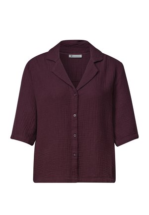 Street One, MUSSELIN BLUSE MIT BOWLING-KRAGEN - Skjortebluser - rustic rouge