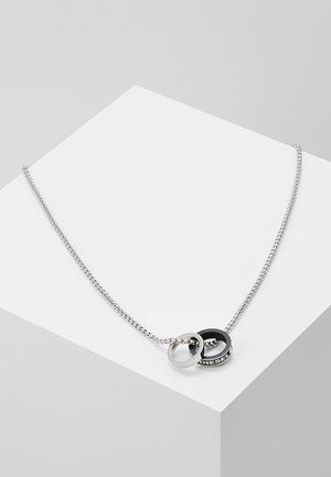 Diesel DOUBLE PENDANT - Collier - black/silver-coloured