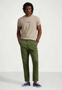 Polo Ralph Lauren SHORT SLEEVE UNISEX - Potiskana majica - tuscan beige heather