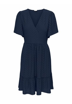 JDY, KLEID JDYCARLA KURZES KLEID - Robe en jersey - black iris
