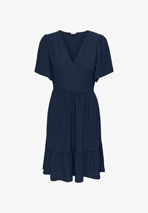 JDY, KLEID JDYCARLA KURZES KLEID - Robe en jersey - black iris