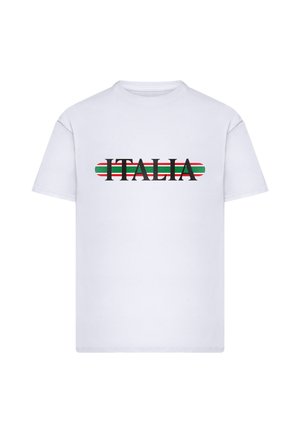Mister Tee, ITALIA STRIPES OVERSIZE TEE - T-shirt imprimé - white
