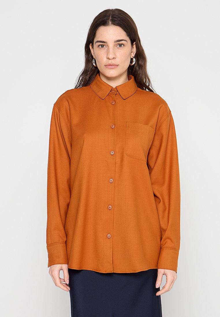 American vintage Overhemdblouse bruin American vintage Overhemdblouse bruin