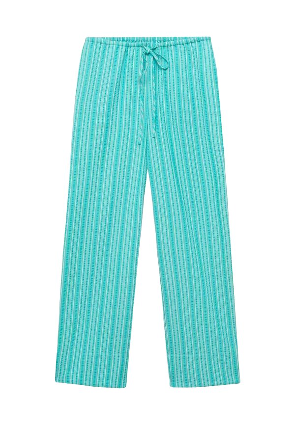 PRUHOVANÉ S VÁZAČKOU - Trousers - turquoise4