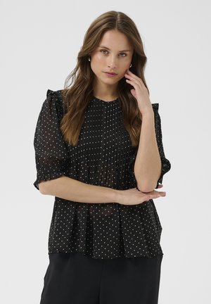 Saint Tropez, SABATINASZ BLOUSE - Bluse - black turtledove tiny dots