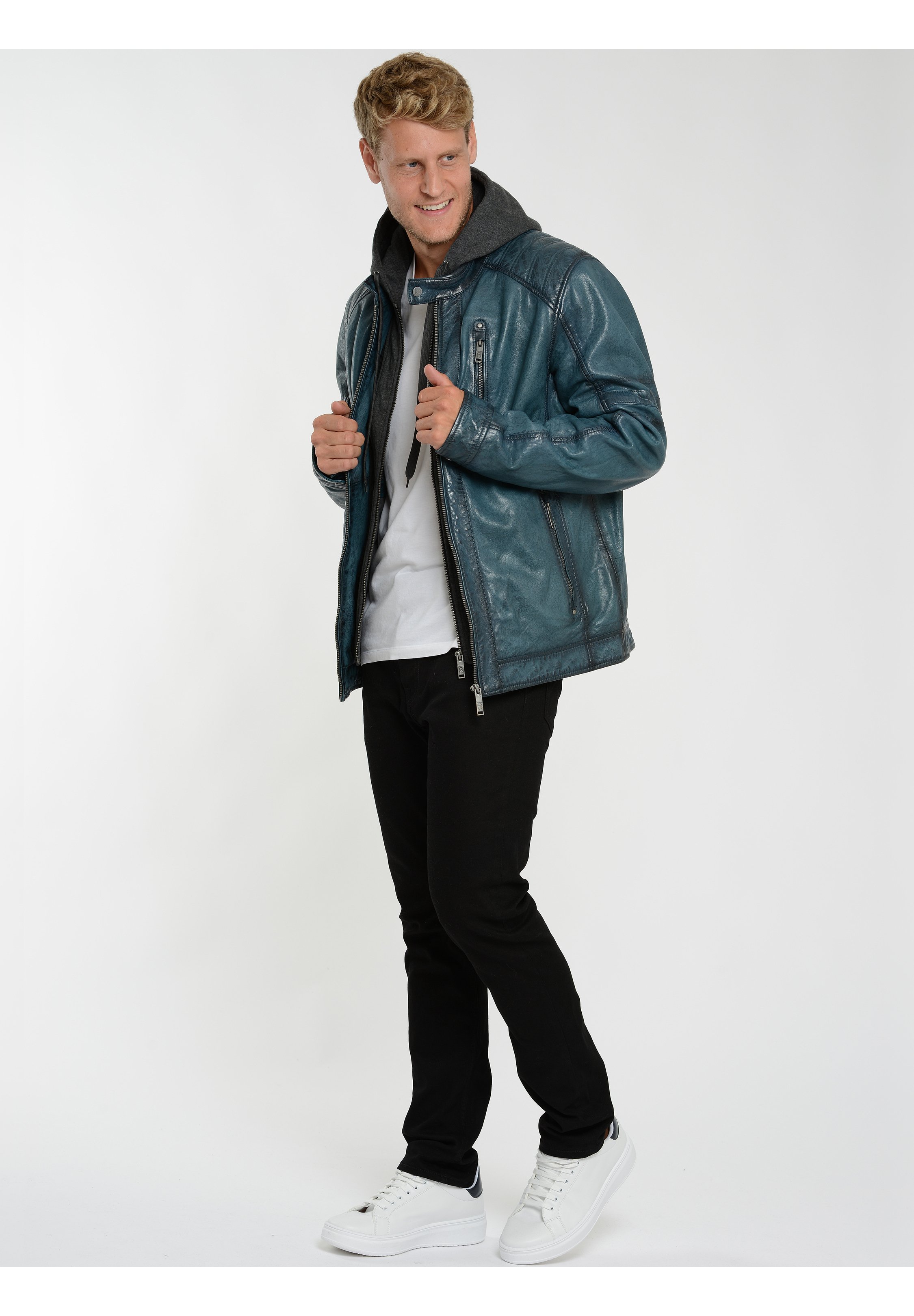 Veste Velours Et Cuir Vintage Taille 42 - Style Doudoune, Mi-longue, Unisexe