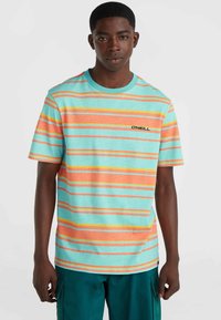 O'Neill - MIX AND MATCH STRIPE SHORTSLEEVE - Trükipildiga T-särk - blue neon bold stripes Väikepilt 1