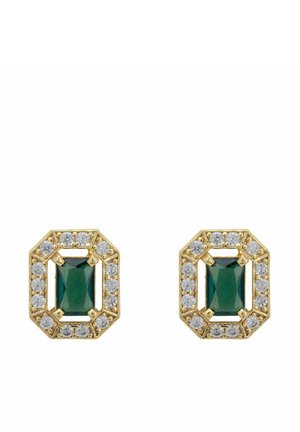WHISTLEDOWN GEMSTONE STUD EMERALD - Earrings - gold-coloured