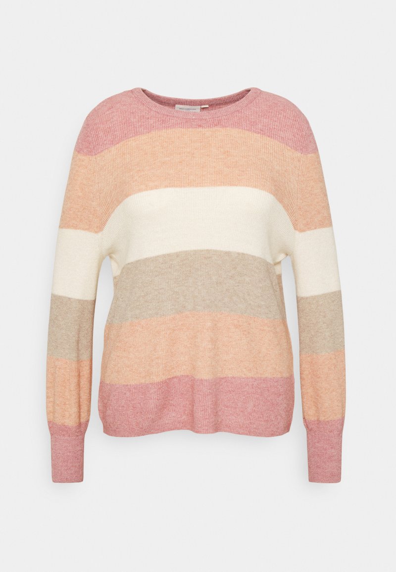 Damen Strickjacken | ONLY Carmakoma CARDARIA STRIPE Strickpullover dusty rose/rosa - EZ03504 Damen Strickjacken | ONLY Carmakoma CARDARIA STRIPE Strickpullover dusty rose/rosa - EZ03504