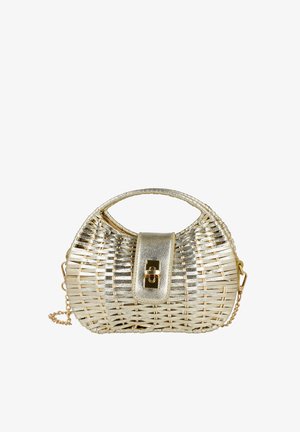 Pink Desert, BOLSO METALIZADO MIMBRE - Bolso de mano - gold-coloured