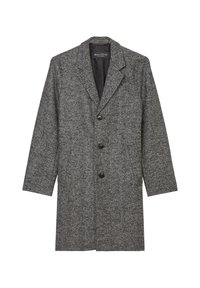 Grijze jas met hondentandpatroon, lange mouwen, een reverskraag met insnijding en drie knopen aan de voorkant. Voorzien van een gladde binnenvoering voor extra comfort.