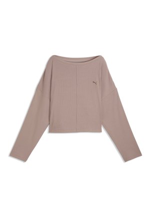 CLOUDSPUN RIB SLOUCH BOXY - Longsleeve - sandstone