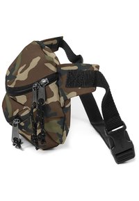 Kamouflage midjeväska tillverkad av slitstarkt tyg, har två fack med dragkedja, justerbar rem och svarta detaljer.