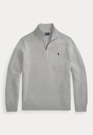 Polo Ralph Lauren, COTTON QUARTER-ZIP MOCKNECK SWEATER - Пуловер - andover heather
