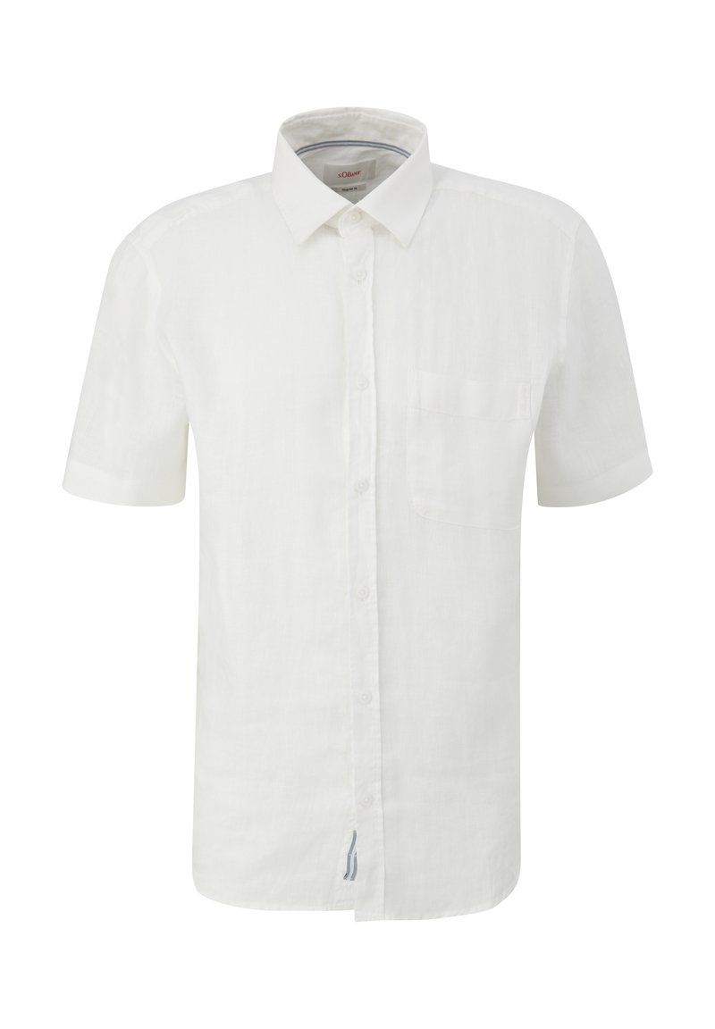 s.Oliver KURZARM AUS  - Hemd - weiß