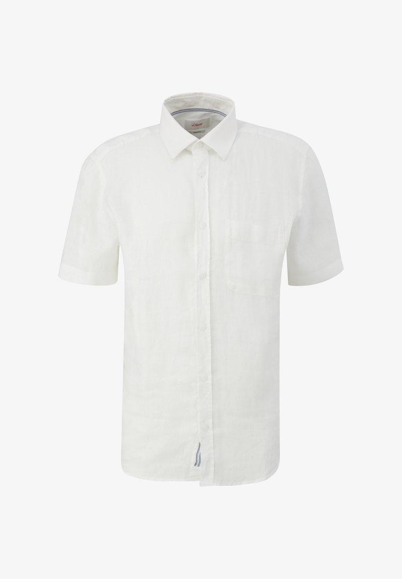 s.Oliver KURZARM AUS - Hemd - weiß