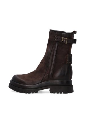 Cowboy/biker ankle boot - brown
