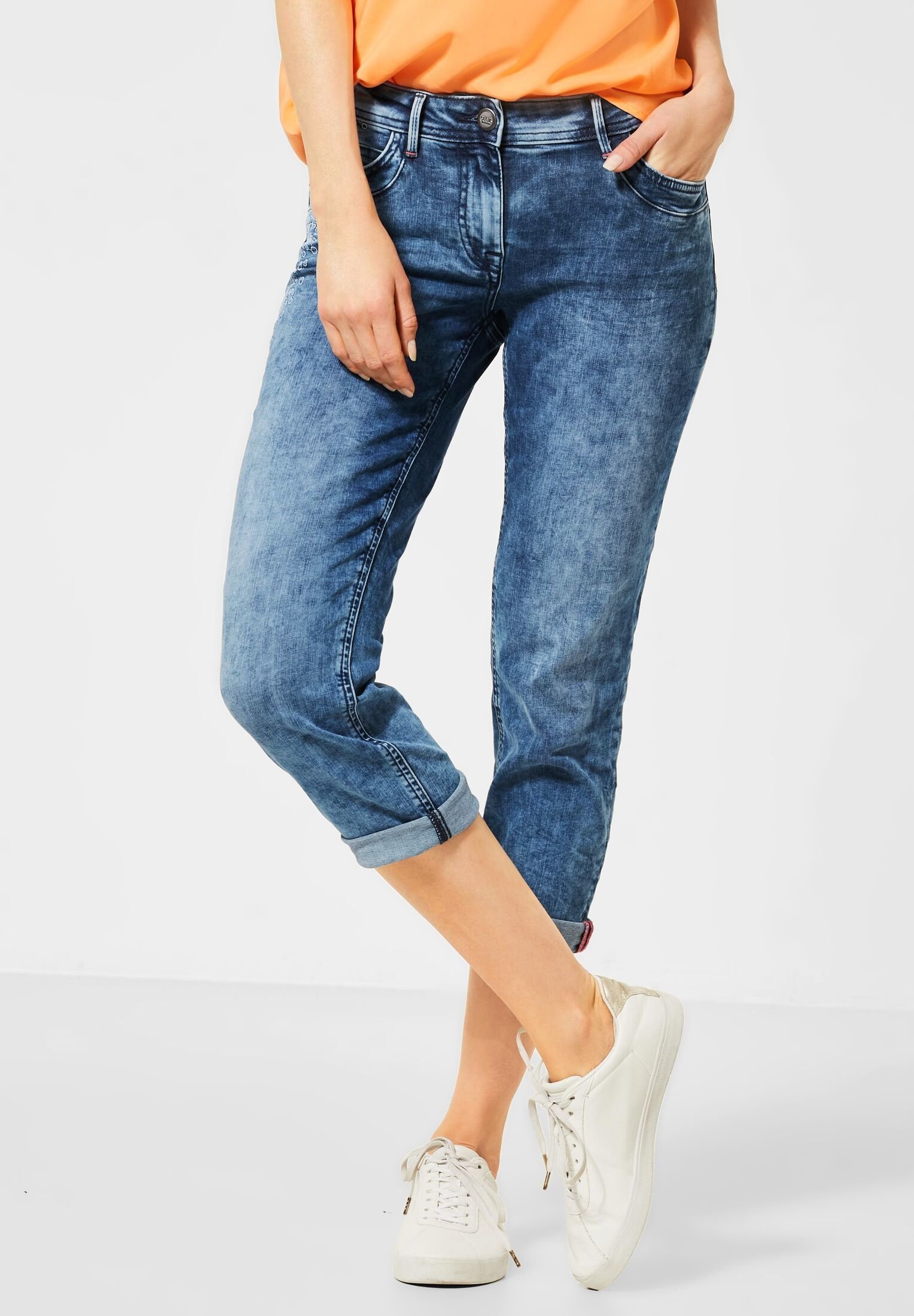 Cecil LOOSE FIT DENIM MIT DEKO - Relaxed fit jeans - blau/Blauw - Zalando.nl