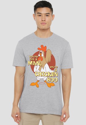 Cotton Soul, ANIMANIACS/CHICKEN BOO - Print T-shirt - mottled light grey