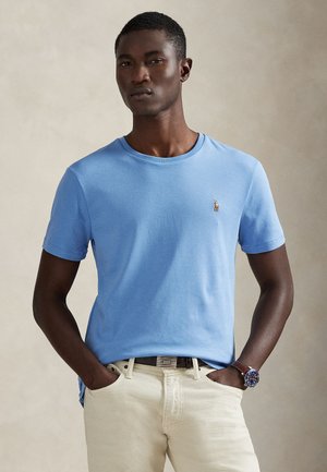 CUSTOM SLIM FIT SOFT COTTON T-SHIRT - T-paita - sky blue