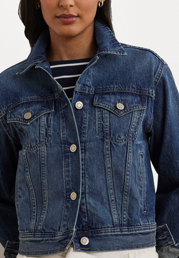 DENIM TRUCKER JACKET - Denim jacket - haze wash4