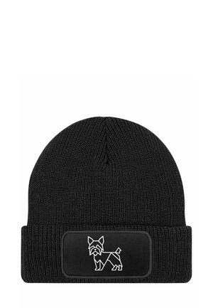 PATCH TERRIER POLYGON DESIGN - Beanie - yorkshire terrier schwarz