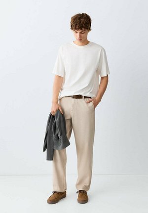 Mango Kids, TEEN - Džínsy s rovným strihom - beige