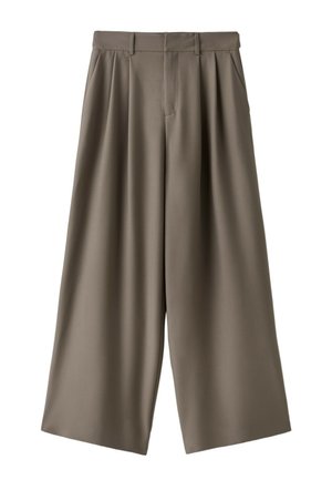 Stradivarius, WIDE-LEG SMART TROUSERS WITH BUTTONS 04536428 - Pantalon classique - mottled light brown