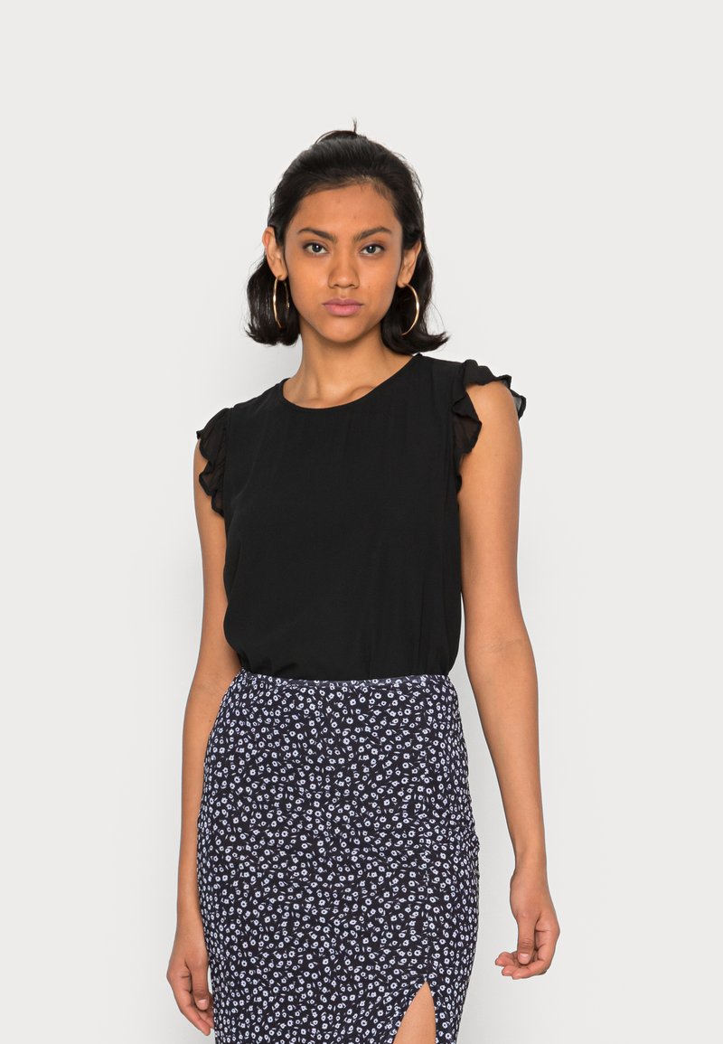 ONLY ONLANN STAR FRILL - Blus - black