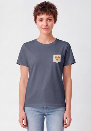watapparel, VON HERZEN - T-shirt print - blue grey