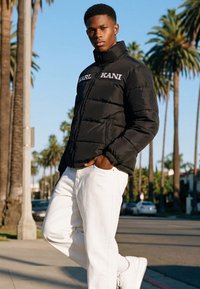 Karl Kani SMALL SIGNATURE TEDDY HOODIE UNISEX  - Sweat à capuche - black