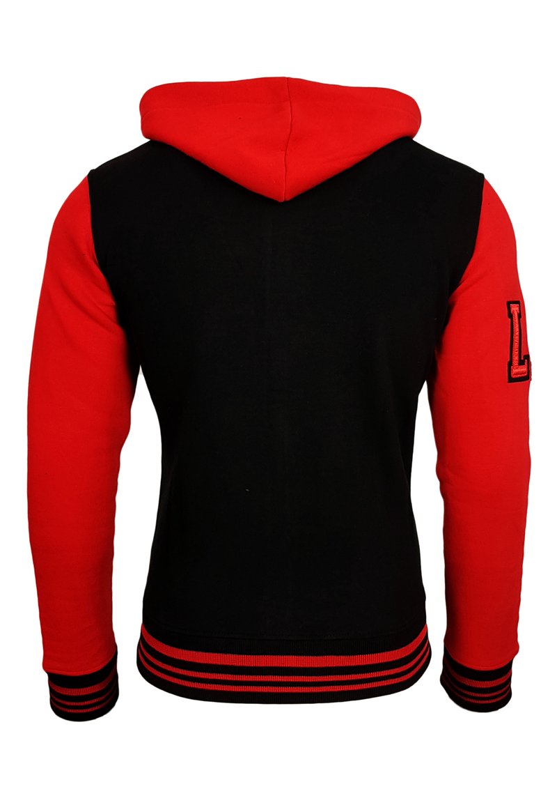Rusty Neal College Jacke Herren Sweatshirt Kapuzenpuller Us College Los Ang Hoodie Met Rits Schwarz Rot Lichtrood Zalando Nl