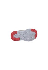 Suela de zapatilla Puma con una base de goma blanca texturizada y un acento en rosa. Incluye patrones de agarre multidireccional para mayor tracción.