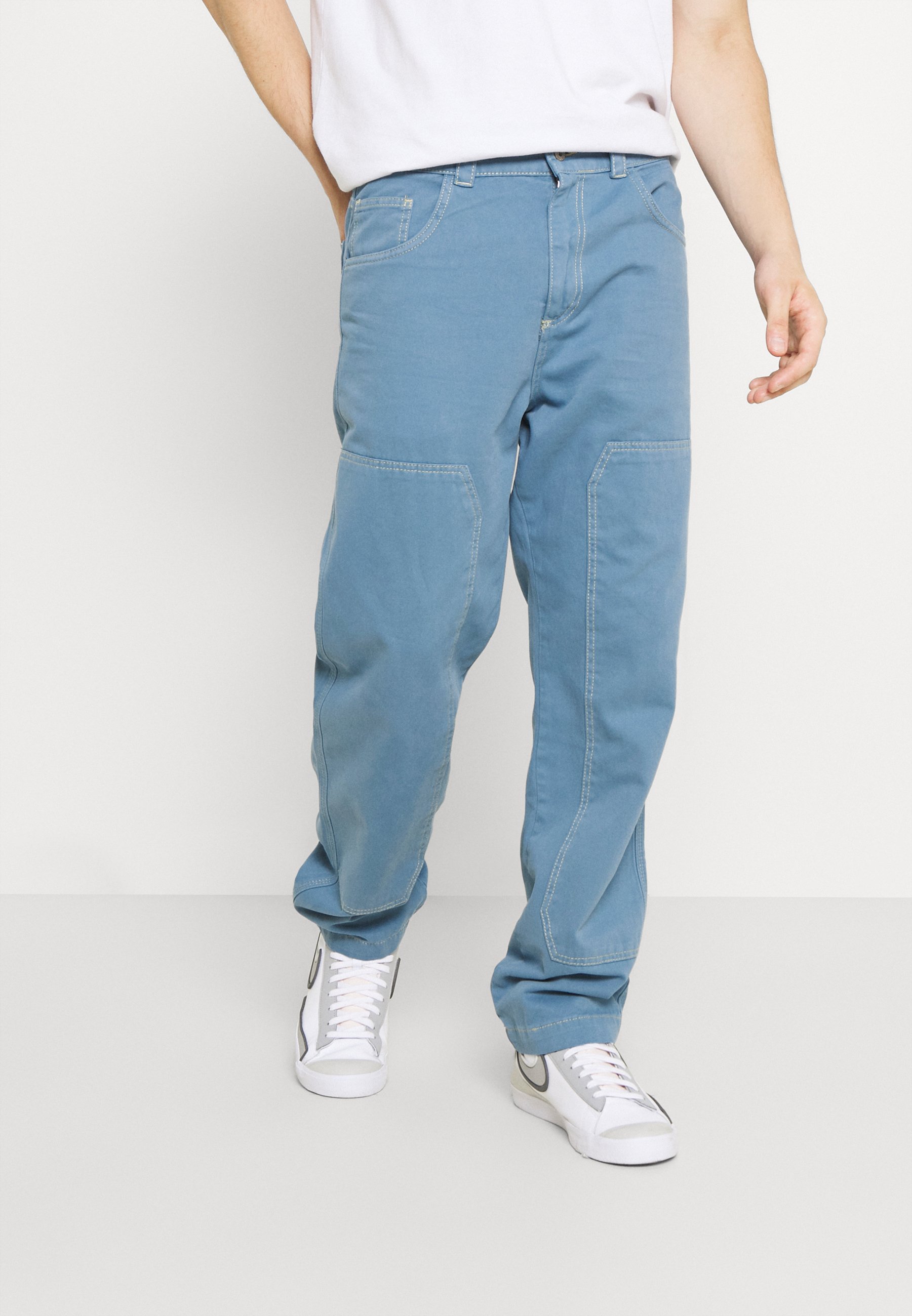 Kickers Classics PANNEL DRILL TROUSERS - Jeans a sigaretta - indigo/carta  da zucchero - Zalando