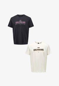 Unausgewählt, weiß-dunkelblau