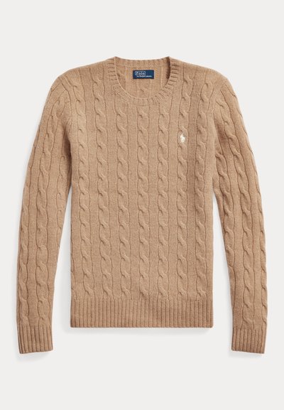 Polo Ralph Lauren CABLE KNIT WOOL CASHMERE JUMPER - Pulóver - collection camel melange