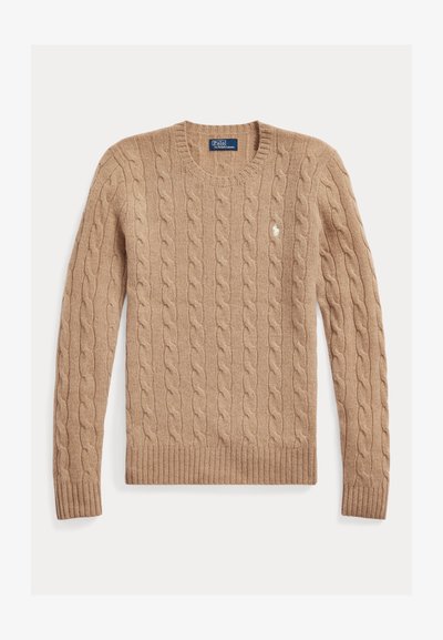 Polo Ralph Lauren CABLE KNIT WOOL CASHMERE JUMPER - Πουλόβερ - collection camel melange