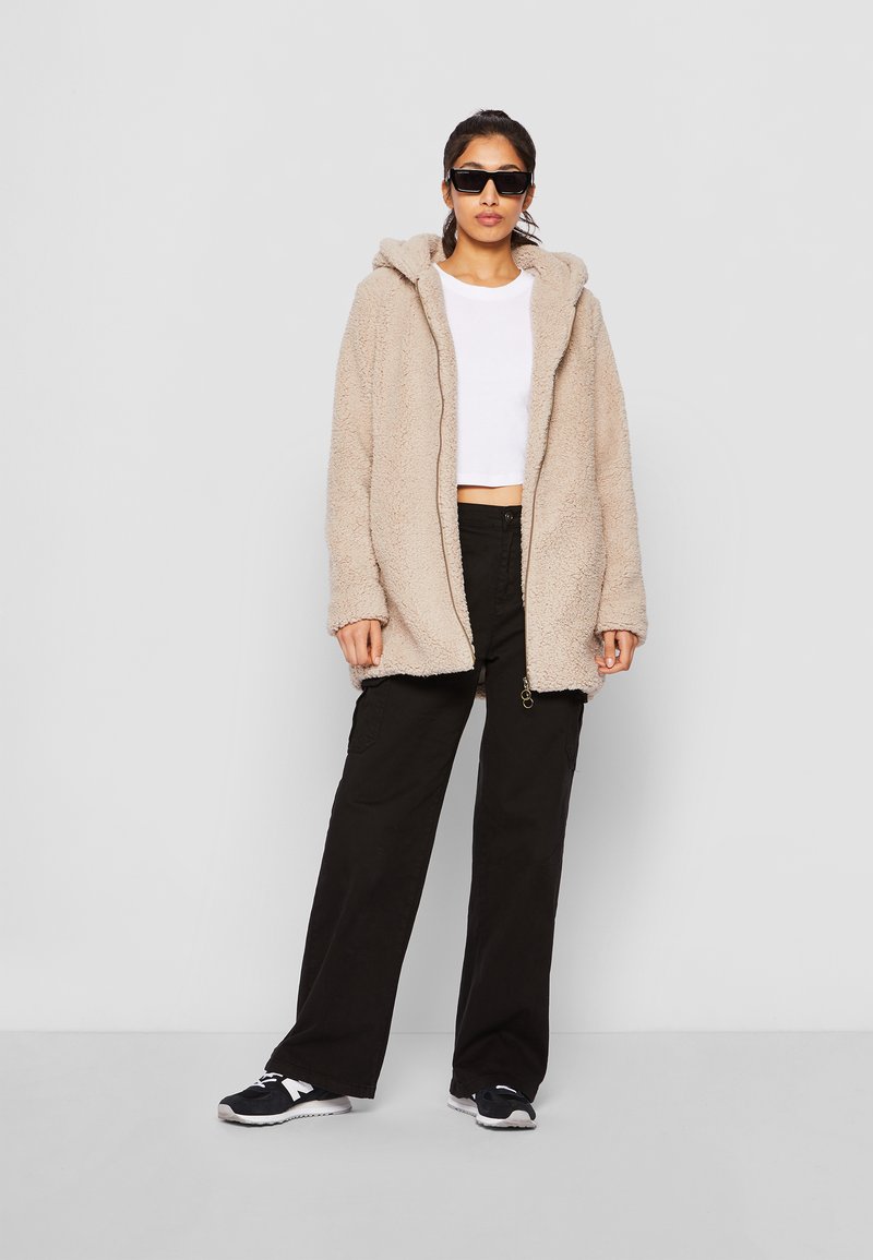 Urban Classics Women's Ladies Oversized AOP Sherpa Coat Jacket