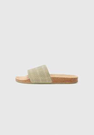 ADILETTE UNISEX - Mules - medium dark khaki