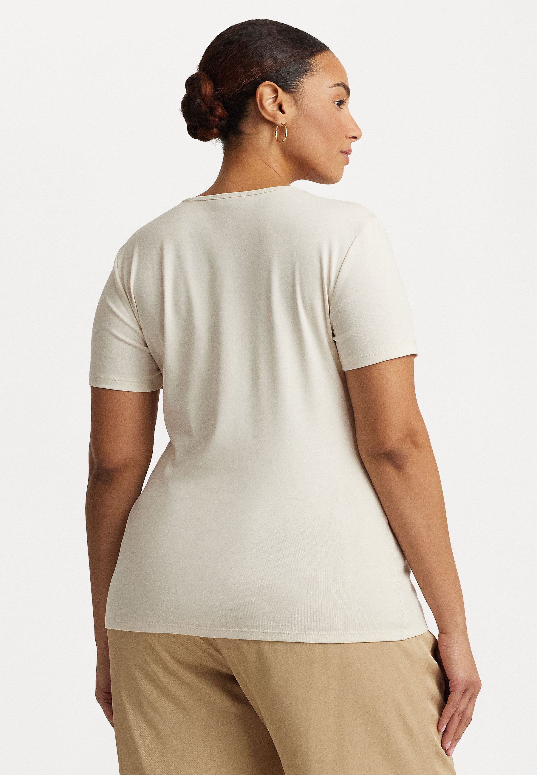 売れ筋商品|||ラルフローレン Tシャツ レディース トップス STRETCH COTTON TEE - Basic T-shirt - mascarpone cream Lauren Ralph Lauren Woman STRETCH COTTON TEE - T-Shirt basic