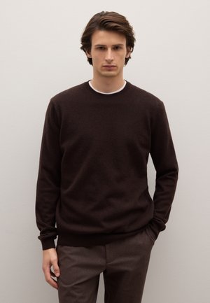 REGULAR FIT CREW NECK  - Strickpullover - dark brown