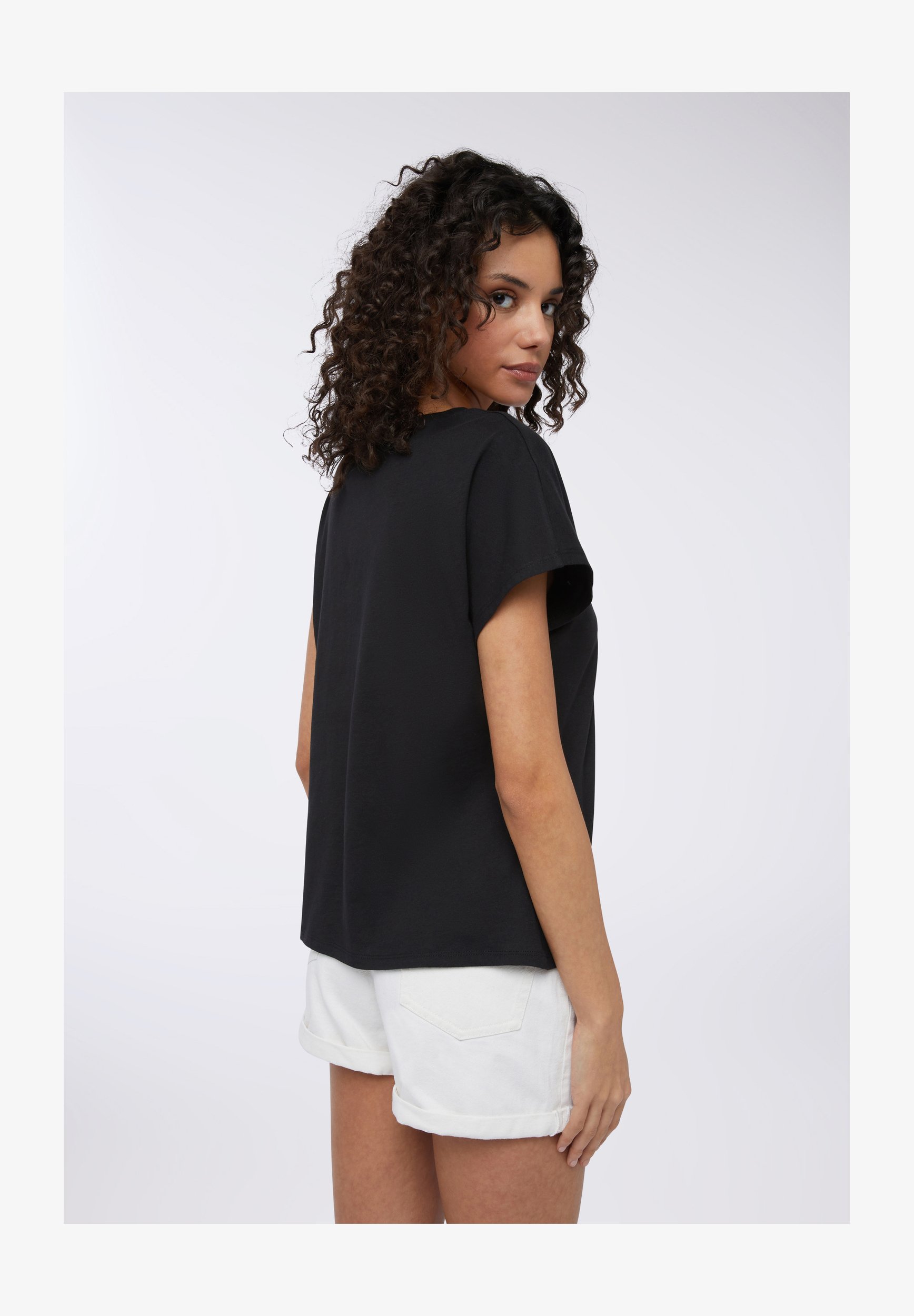 Bliwov Top Donna Girocollo Con Ricamo Occhiello E Manica Pipistrello - Nero, XX-Large, Estate Autunno